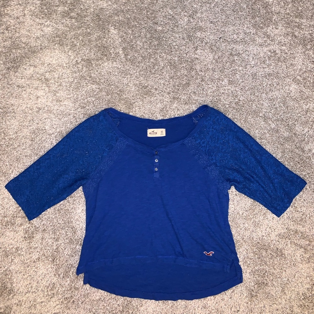Hollister Dark Blue Short Sleeve Top size XS - Picture 5 of 10